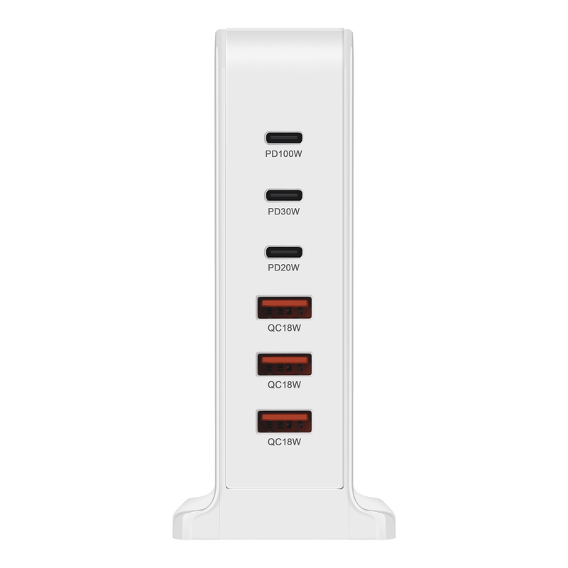 Factory Wholesale PD QC Multi Port 3 Usb a 3 Type C Fast Charging Gan 168w Cell Phone Turbo Charger