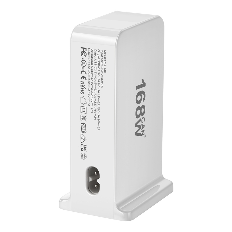 Factory Wholesale PD QC Multi Port 3 Usb a 3 Type C Fast Charging Gan 168w Cell Phone Turbo Charger