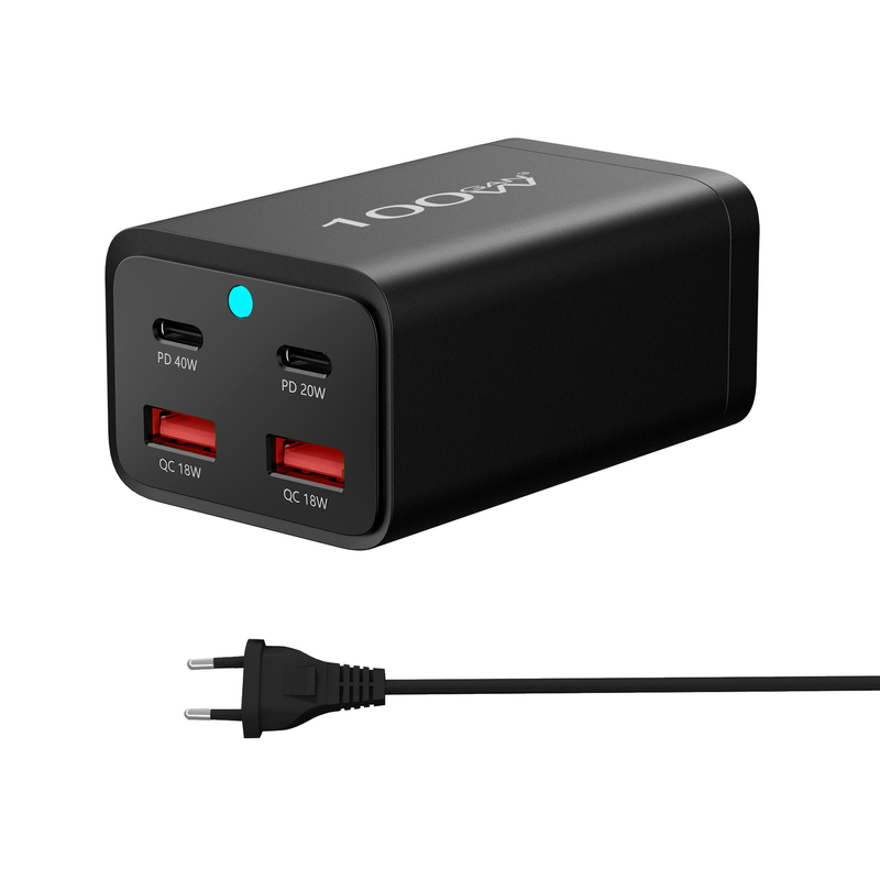100W PD Fast Charger EU US UK 2 Type-c 3 USB Port Multiple Output Adapter Mobile Phone Travel Wall Charger