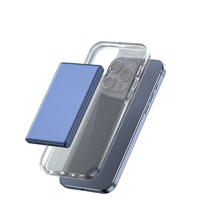 Oem Custom Mini Ultra Slim Mobile Phone Power Banks 5000Mah 10000Mah Charging Charger Wireless Portable Magnetic Power Bank