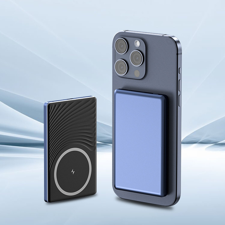 Oem Custom Mini Ultra Slim Mobile Phone Power Banks 5000Mah 10000Mah Charging Charger Wireless Portable Magnetic Power Bank