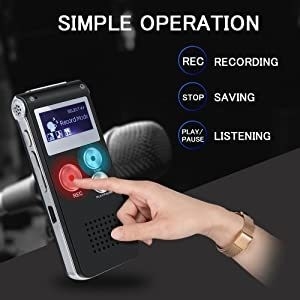 Professional Mini Audio Recorder X189 Voice Activated Digital Voice Recorder Microphones Noise Reduction Multi-language Menu