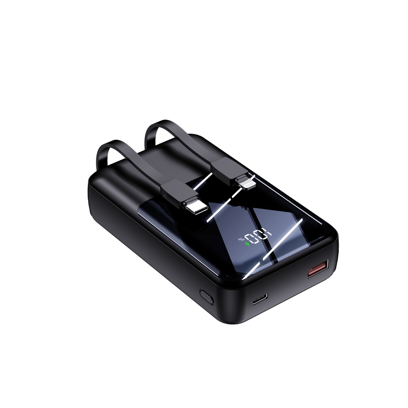 2024 Hot Sale 20000mAh 35W Super Fast Charging Power Banks With LED Display Built in Double-Cablepower Banks & Power Station