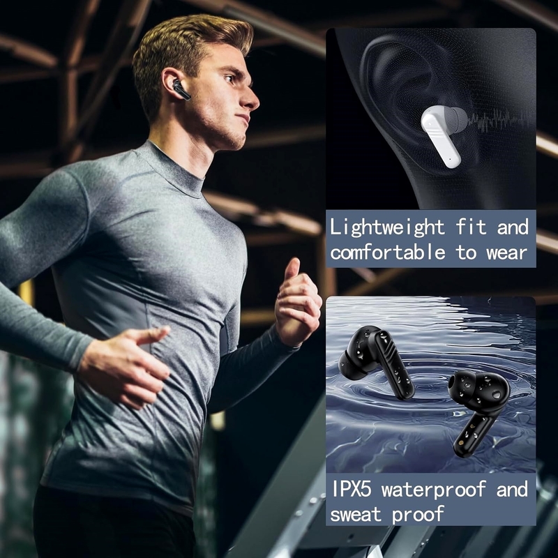 Touch Screen Earbuds 2025 NEWLingumir Touch Screen Earbuds, Wireless Earbuds Smart Screen, Active Noise Cancelling Earbuds, TWS