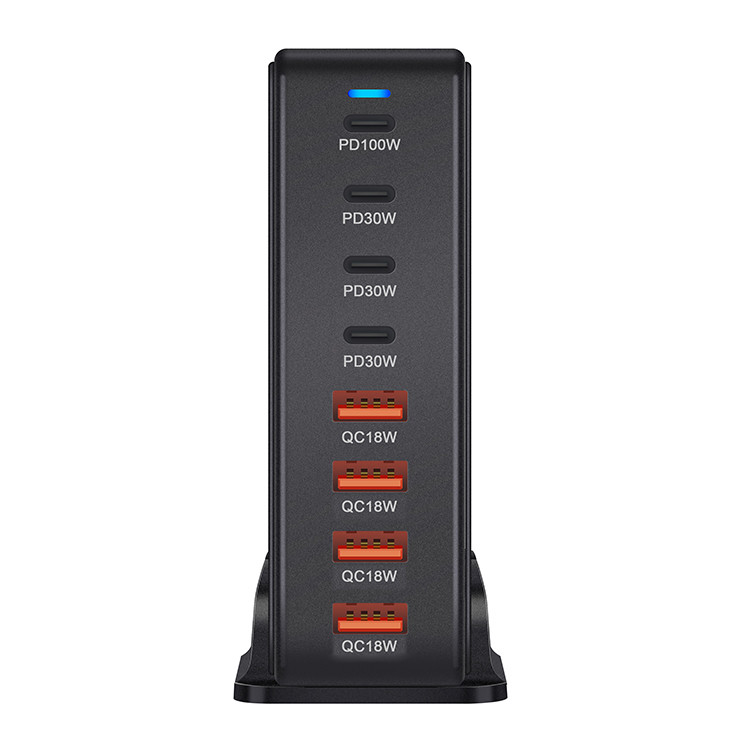 268w Gan Multi-ports Usb Type C Fast Charger Adapter Multiple Ports Pd Qc4.0 Desktop Fast Charger Mobile Phone Charger