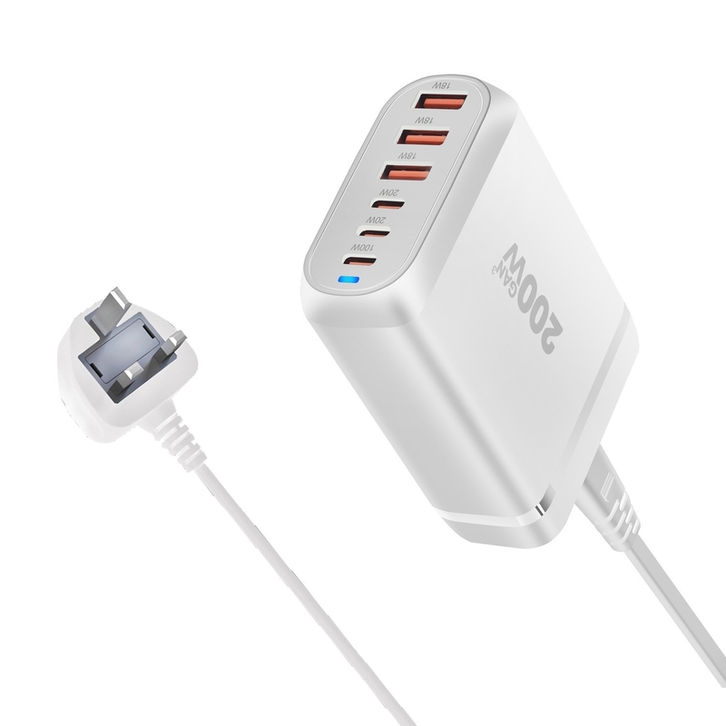 High Quality 200W Desktop Charger New 3A3C Port Multifunctional Desktop PD Charger Multi-Function Adapter