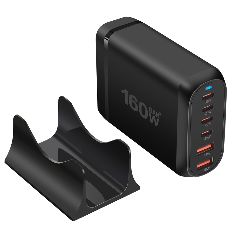 160W GaN USB Type C Fast Charger Multiple Ports PD Desktop Fast Charger Adapter Plug for IPhone Samsung and Laptop