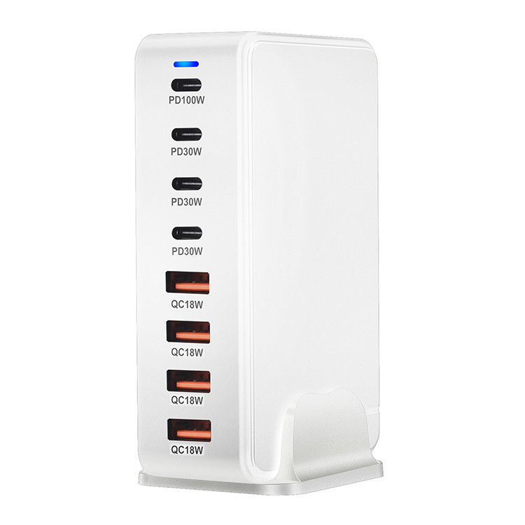 Superior Safety 240W GaN Fast Charger 8 in 1 USB C Charging Station Hub Block Multiple Devices