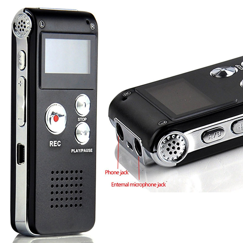 Professional Mini Hidden spy Recorder Music Player Noise Reduction Function AGC Recording Gain Multi-language Voice Recorder