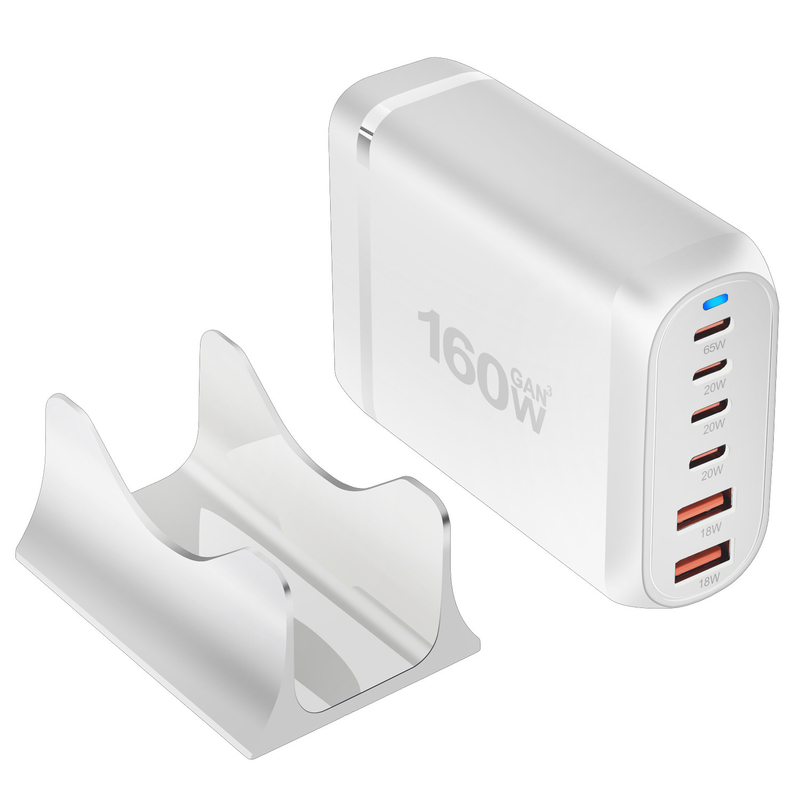 GaN 160W PD Fast Charging Usb Charger USB C 2 Type C 4 Ports for Samsung Mobile Phone Laptop PD USB Wall Charger Adapter