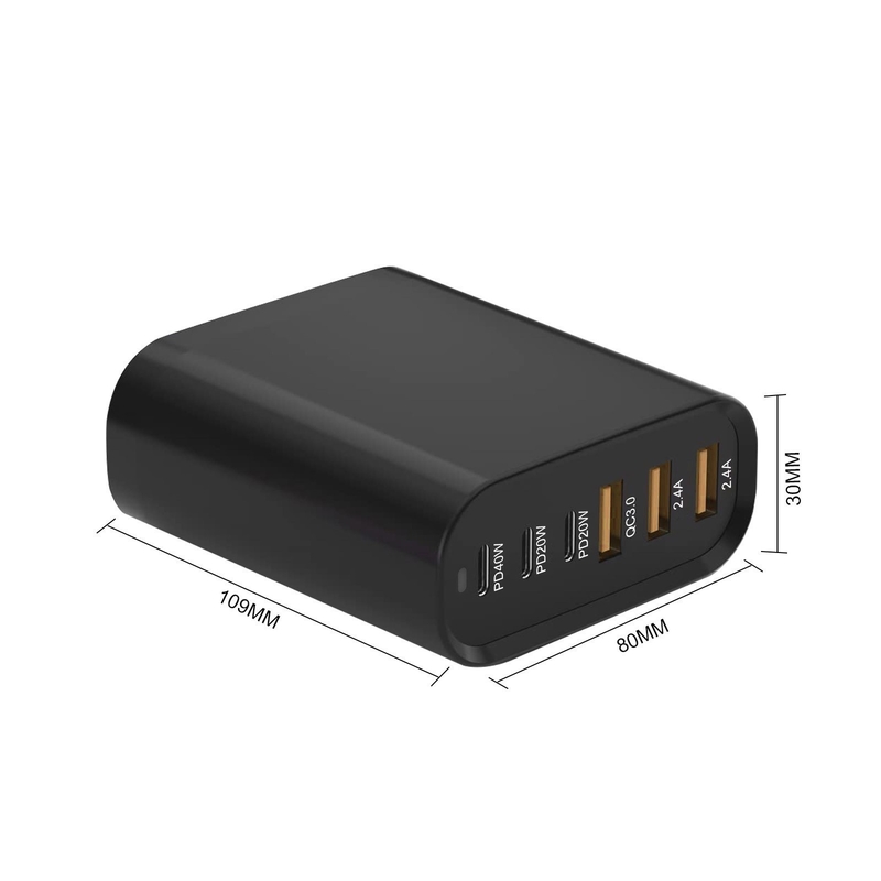155W 6 Ports GaN USB C Charger PD 155W GaN Type C Fast Wall Charger for NoteBook Pro Laptop and Mobile Phone