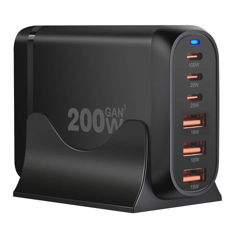 XZH Factory 200W USB C Mobile Phone PD 100W Fast Charging Station Charger Type C Adapter for Mobile Phone Samsung Xiaomi