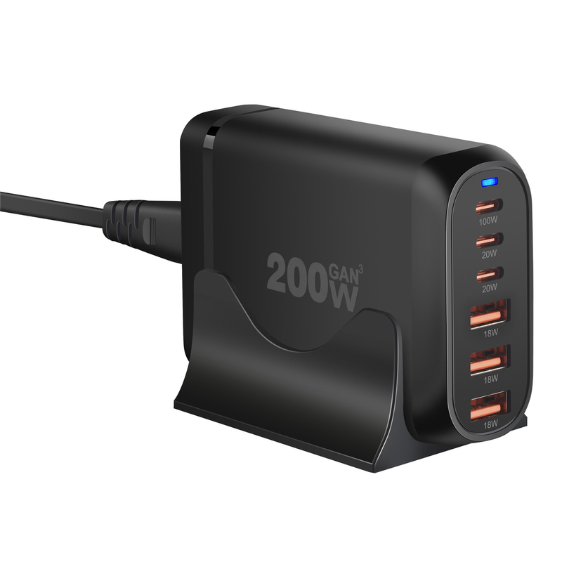 XZH Factory 200W USB C Mobile Phone PD 100W Fast Charging Station Charger Type C Adapter for Mobile Phone Samsung Xiaomi