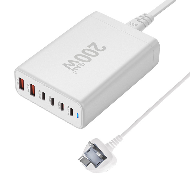 Quick Charge 200W Type C USB C Charger Charging Beast for Power Six Devices at Once