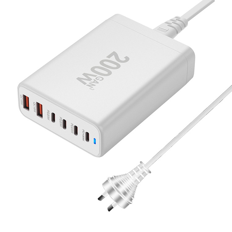 Quick Charge 200W Type C USB C Charger Charging Beast for Power Six Devices at Once