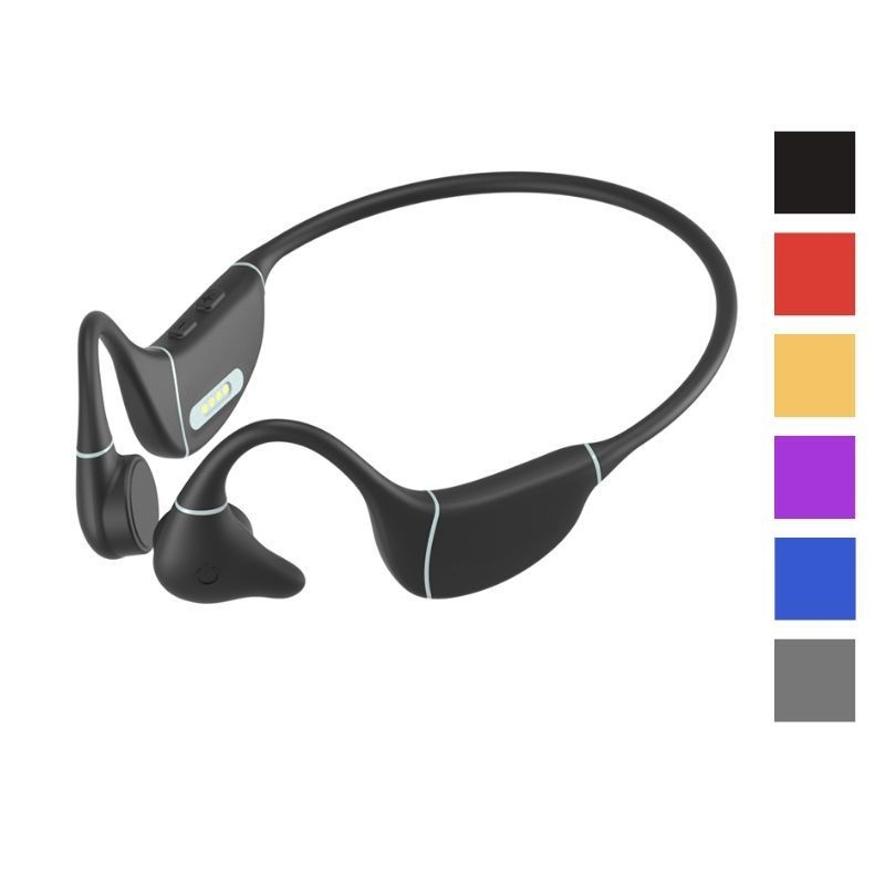 Swan-like Elegant Curves Design Bone Conduction Headphones Swimming Headphones with bluetooth Media Player