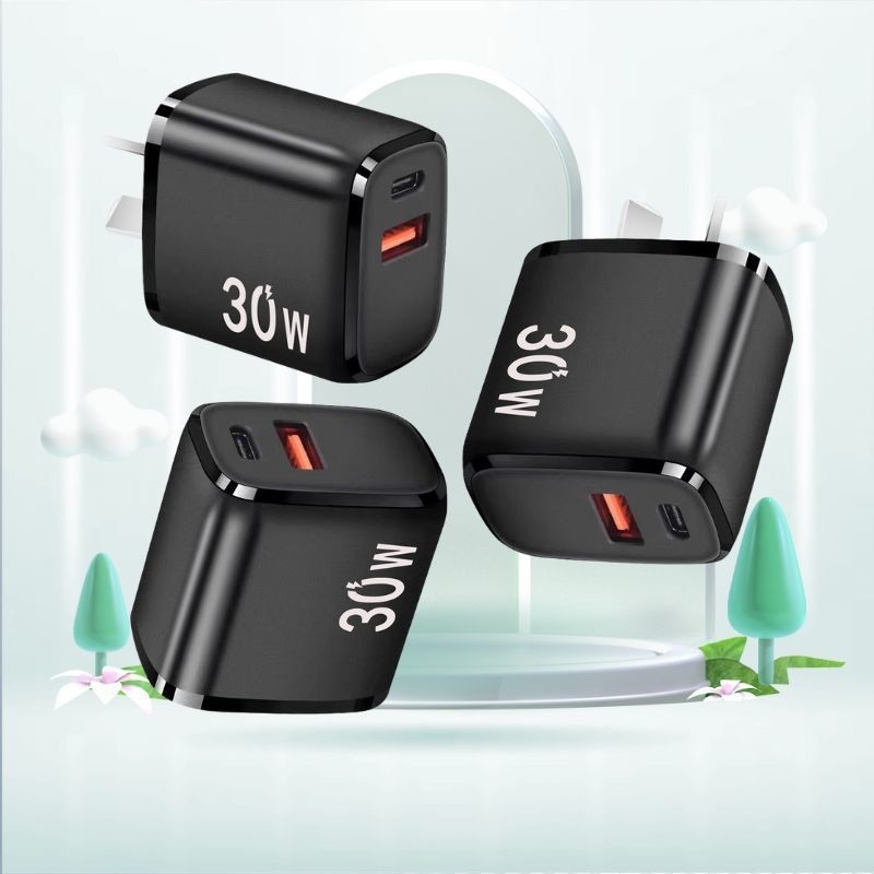 USB C Charger Block 30W PD Super Fast Charging Block Type C Plug Wall Adapter Quick Charge for Cell Phone