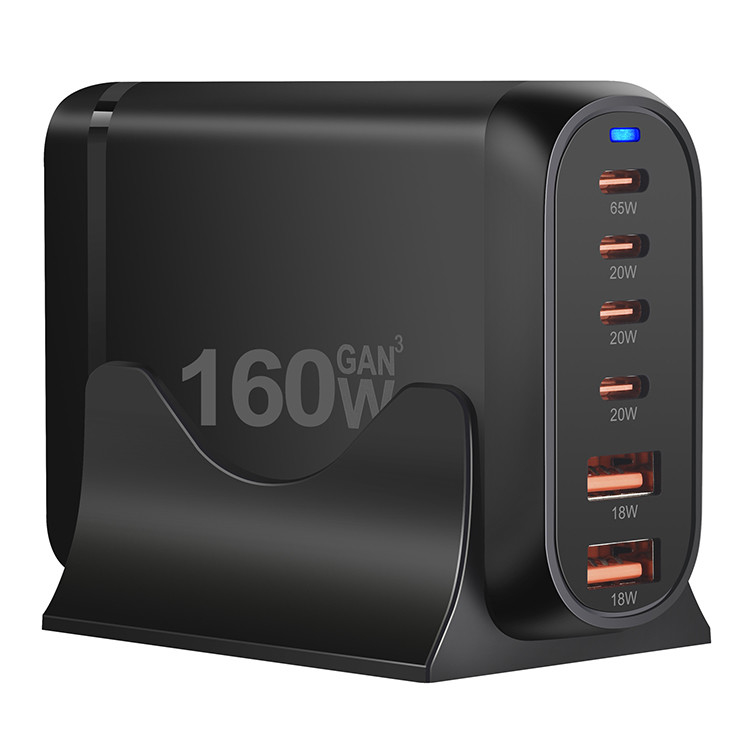 OEM ODM 160w Fast Charging Type c Adapter Charger Multiport 6 in 1 Usb c Hub