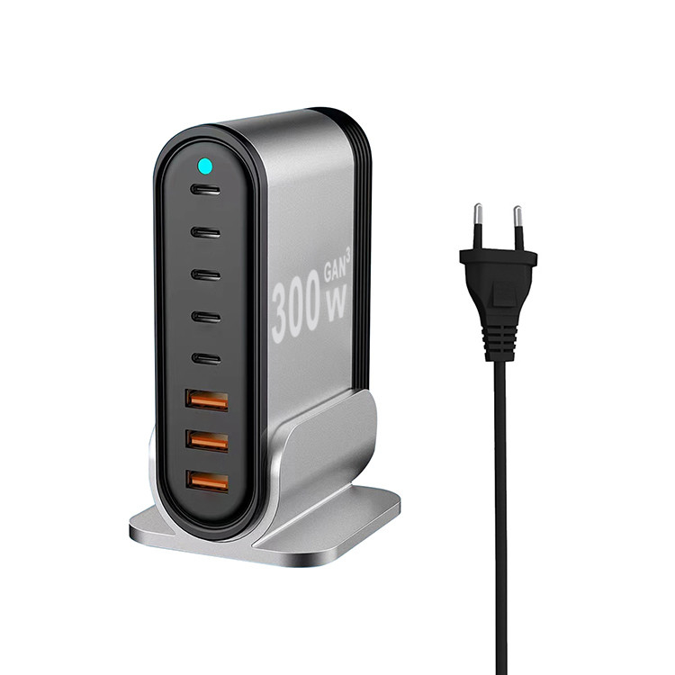 300W USB-C Charger 8-Port PD 100w 40w 12watt 5V 2.4a Fast Charger Station for MacBook I Phone
