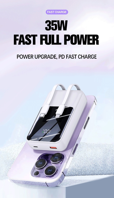 2024 NEW 20000mAh 35W Super Fast Charging Power Banks With LED Display Built in Double-Cablepower Banks & Power Station
