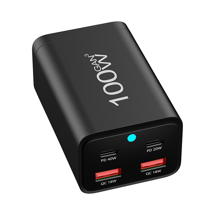XZH up to 100W Total USB PD Powder Fast Charging Charger 100W PD GaN 4-Port Type-C USB-C Charger